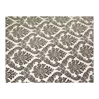 Fleur De Lys Print Plastic Coated PVC Table Protector Fabric Ivory