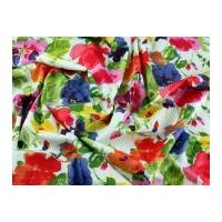 Floral Print Cotton Poplin Dress Fabric Multicoloured