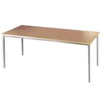 Flexi Table Rectangular - Silver Leg W 1800mm x D 800mm x H 725mm Oak