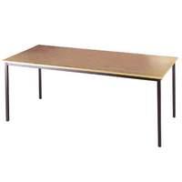 Flexi Table Rectangular - Graphite Leg W 1800mm x D 800mm x H 725mm Oak