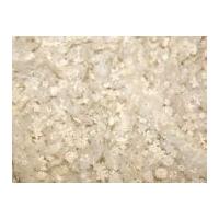 Florentina Allover Beaded Flower Tulle Couture Bridal Lace Fabric Ivory