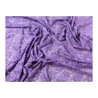 Floral Stretch Lace Dress Fabric Purple