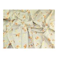 floral print cotton lawn dress fabric stone orange