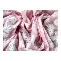 Floral Print Polycotton Dress Fabric Pink