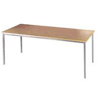 flexi table rectangular silver leg w 1800mm x d 800mm x h 725mm maple