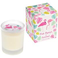 Flamingo Bay Boxed Scented Soy Candle - Pink Papaya & Coconut