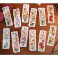 flowers of the month bookmarks counted cross stitch kit 2 14x7 34 14 c ...