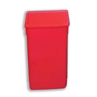 flip top bin 60 litre composite plastic red 510800