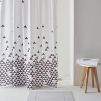 Fly Shower Curtain with Triangle Print.