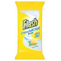 Flash Strong Weave Cleaning Wipes Lemon Fragrance 1 x Pack of 60 Wipes