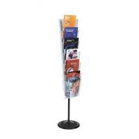 Floor Standing Literature Holder A4 Portrait with 7 Pockets Crystal