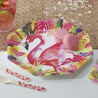Flamingo Fun Paper Paper Party Plates