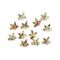 Floral Bird Embellishments 12 Pack