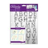 Floral Alphabet Clear Stamps A5 26 Pieces