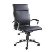 Florence Black leather faced chair