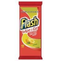 Flash Wipe & Go Lemon Cleaning Wipes Pack of 40 5410076791750