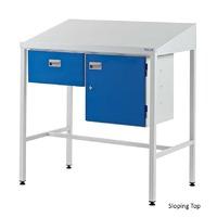 Flat Top Workstation, 1 Drawer and Cupboard 920mmH x 1000W x 460D