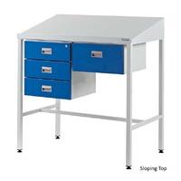 Flat Top Workstation Triple Drawer and Single Drawer 920mmH x 460D