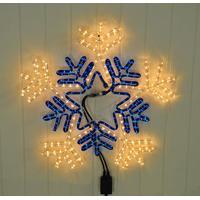 Flashing Snowflake Outdoor Christmas Rope Light by Kingfisher