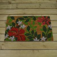 Floral Foliage Design Coir Doormat by Gardman