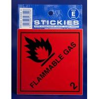 Flammable Gas 2 Warning Sticker