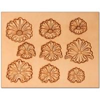 flowers 2 leather pattern template