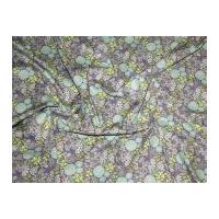 floral print cotton lawn dress fabric grape mint lime green