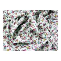 Floral Bunches Print Cotton Poplin Fabric Mint Green