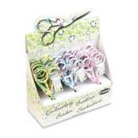 Floral Stork Embroidery Scissors Assorted Colours