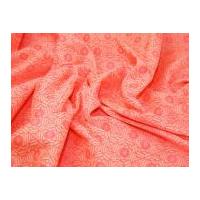Fluorescent Woven Polyester Jacquard Dress Fabric Fluorescent Pink