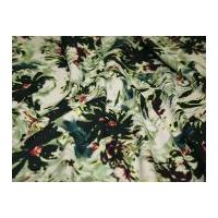 Floral Print Linen Dress Fabric Green