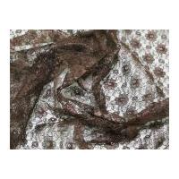 Floral Lace Dress Fabric Brown