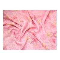 Floral Lurex Polyester Voile Dress Fabric Pink