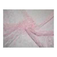Floral Lace Dress Fabric Pale Pink