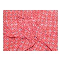 Floral Patchwork Print Polycotton Dress Fabric Red