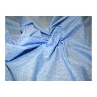 Floral Print Polycotton Dress Fabric Blue