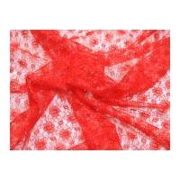 Floral Lace Dress Fabric Red