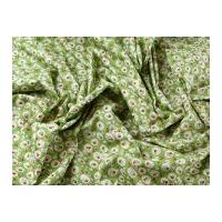 Floral Print Cotton Poplin Fabric Green