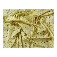 Floral Print Cotton Poplin Fabric Lemon Yellow