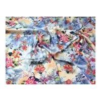 Floral Print Silky Satin Dress Fabric