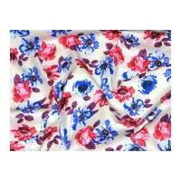 floral print hendon stretch cotton twill dress fabric pink blue purple