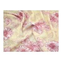 Floral Lurex Polyester Voile Dress Fabric Dusky Pink