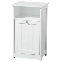 Floor Standing Wooden Bathroom Cabinet In White