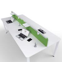 Flite Straight Desk Mounted Screen Flite Desk Mounted Straight Screen 1000 x 380 Silver Trim YB156 Lime