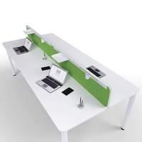 Flite Straight Desk Mounted Screen Flite Desk Mounted Straight Screen 1400 x 380 White Trim YB156 Lime