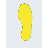 FLOOR SIGNAL YELLOW MARKERS FEET 300X100MM PK 10 (5 LEFT/5RIGHT)