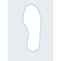 FLOOR SIGNAL WHITE MARKERS FEET 300X100MM PK 10 (5 LEFT/5 RIGHT)