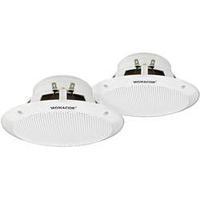 Flush mount speaker Monacor SPE-26/WS 40 W White 1 pair