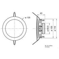 Flush mount speaker Visaton DL-10 30 W 8 ? White 1 pc(s)