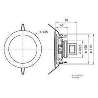 flush mount speaker visaton dl 10 100 v 6 w 100 v white 1 pcs